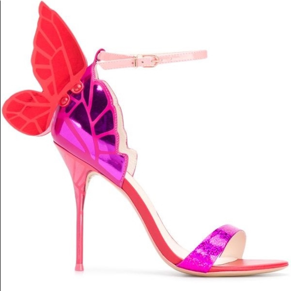 sophia webster leather metallic patent leather sandals 5.5